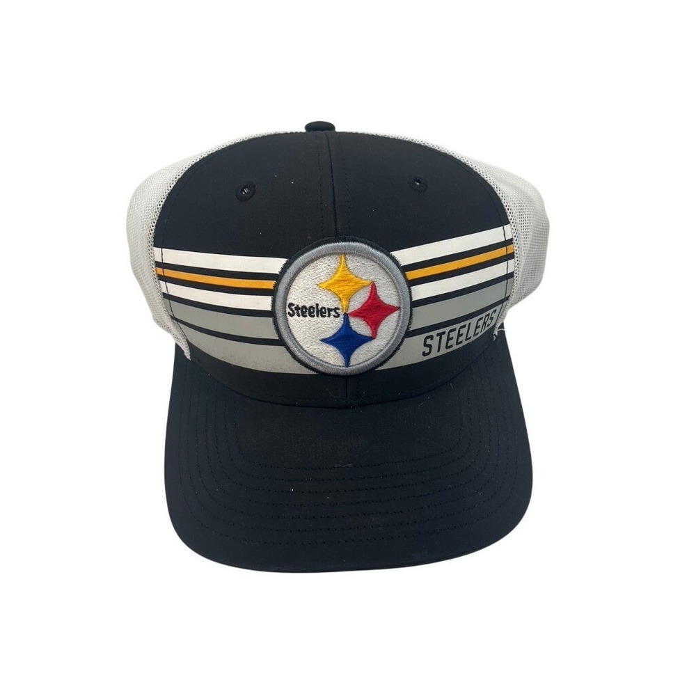 Pittsburgh Steelers '47 Brand Trucker Hat Mens OSFA Black NFL Mesh Cap
